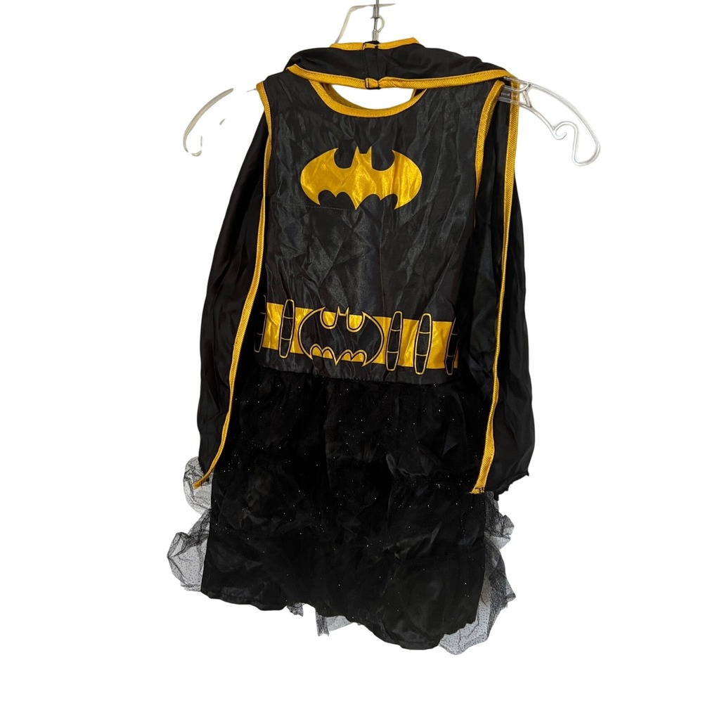 DC Comics Batgirl Tutu Dress Costume with Detachable Cape Black Yellow 3T-4T